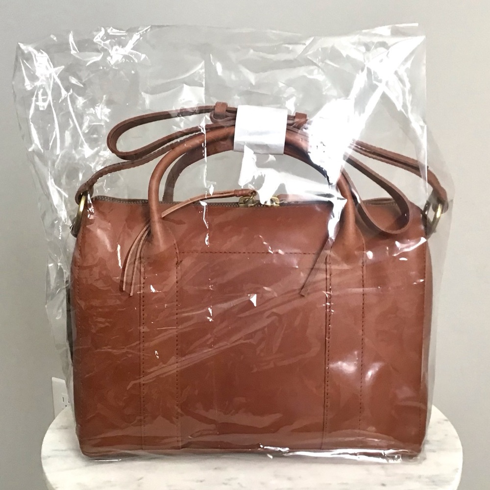 Madewell Italian Leather Satchel Bag New With Tag RARE - Picture 3 of 16